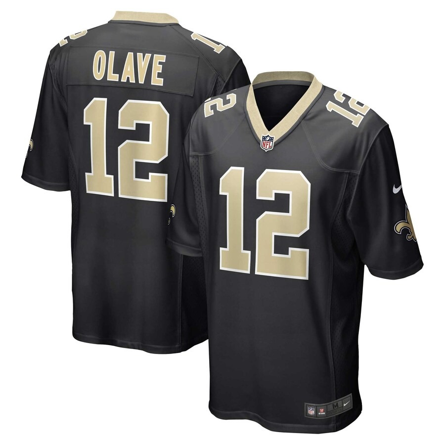 Men's New Orleans Saints Chris Olave Nike Black Game Jersey - Jersey