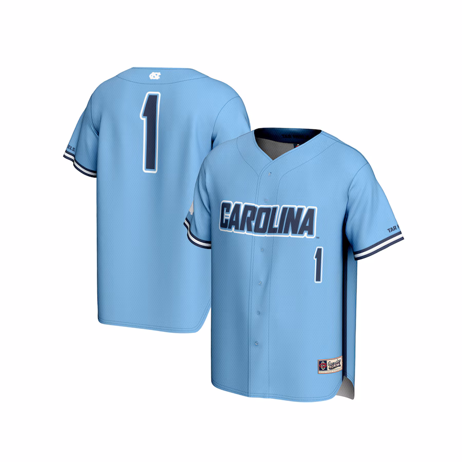 Youth GameDay Greats  Carolina Blue #1 North Carolina Tar Heels Lightweight Baseball Fashion Jersey - Jersey