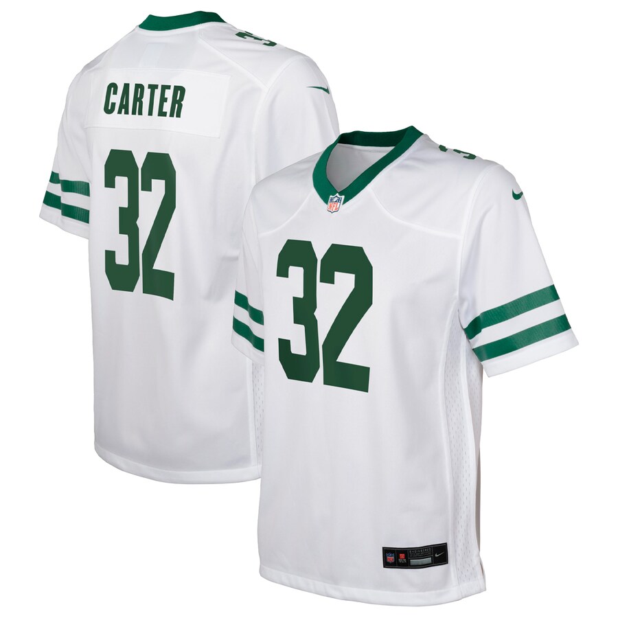 Youth New York Jets Michael Carter Nike Legacy White Game Jersey - Jersey