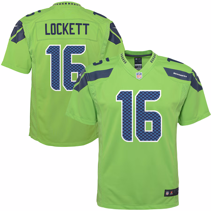 Youth Seattle Seahawks Tyler Lockett Nike Neon Green Game Jersey - Jersey
