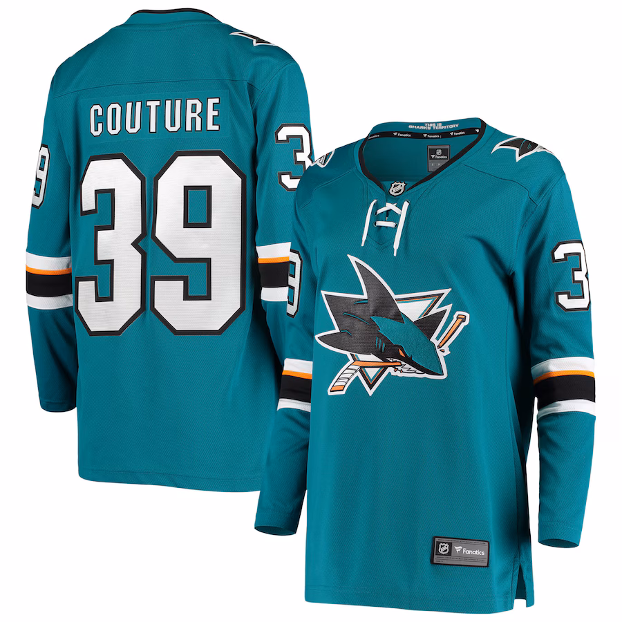 Women's San Jose Sharks Logan Couture Fanatics Teal Breakaway Home Player Jersey - Jersey