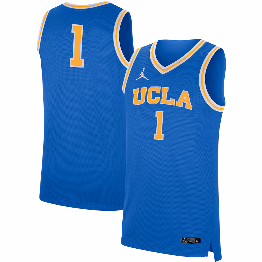 Men's Jordan Brand #1 Blue UCLA Bruins Replica Basketball Jersey - Jersey