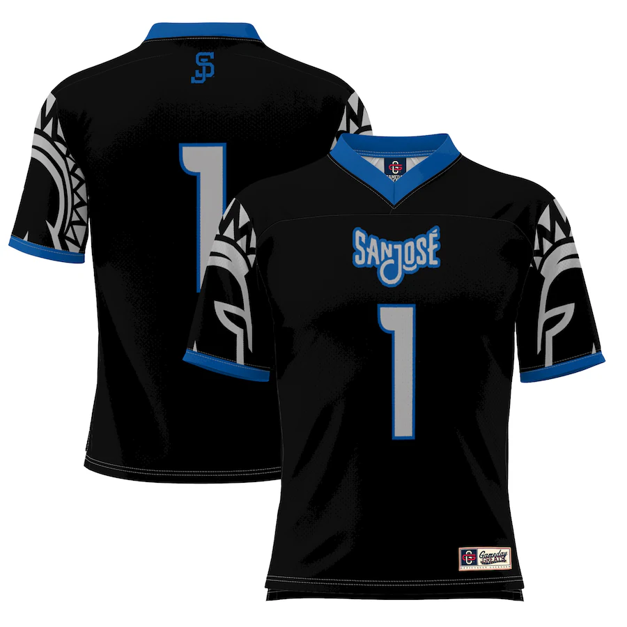 #1 San Jose State Spartans GameDay Greats Youth Football Jersey - Black - Jersey