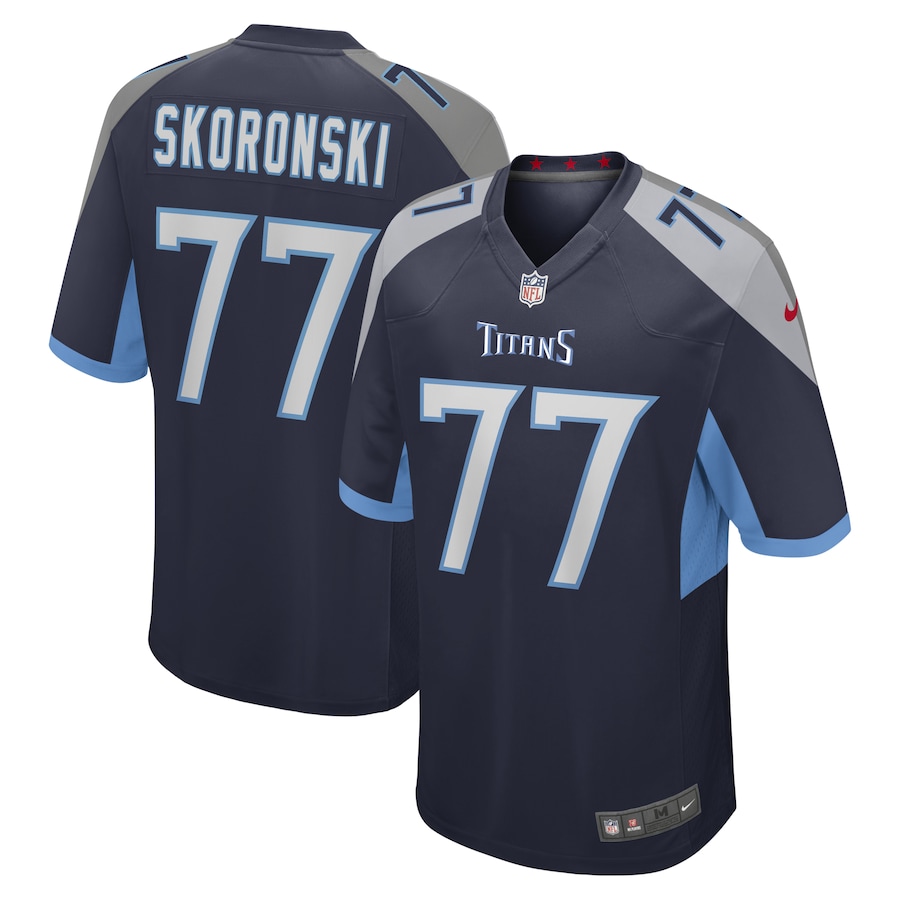 Men's Tennessee Titans Peter Skoronski Nike Navy Game Jersey - Jersey