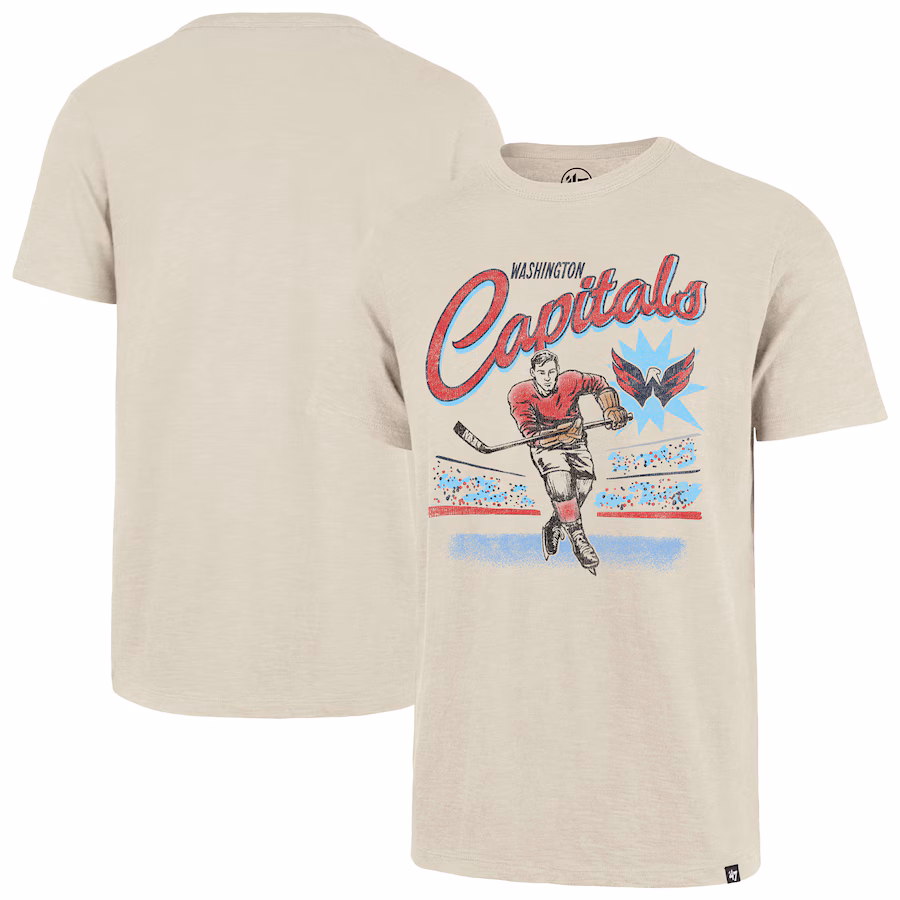 Men's Washington Capitals '47 Natural Hockey Player Golden Age Scrum T-Shirt - Jersey