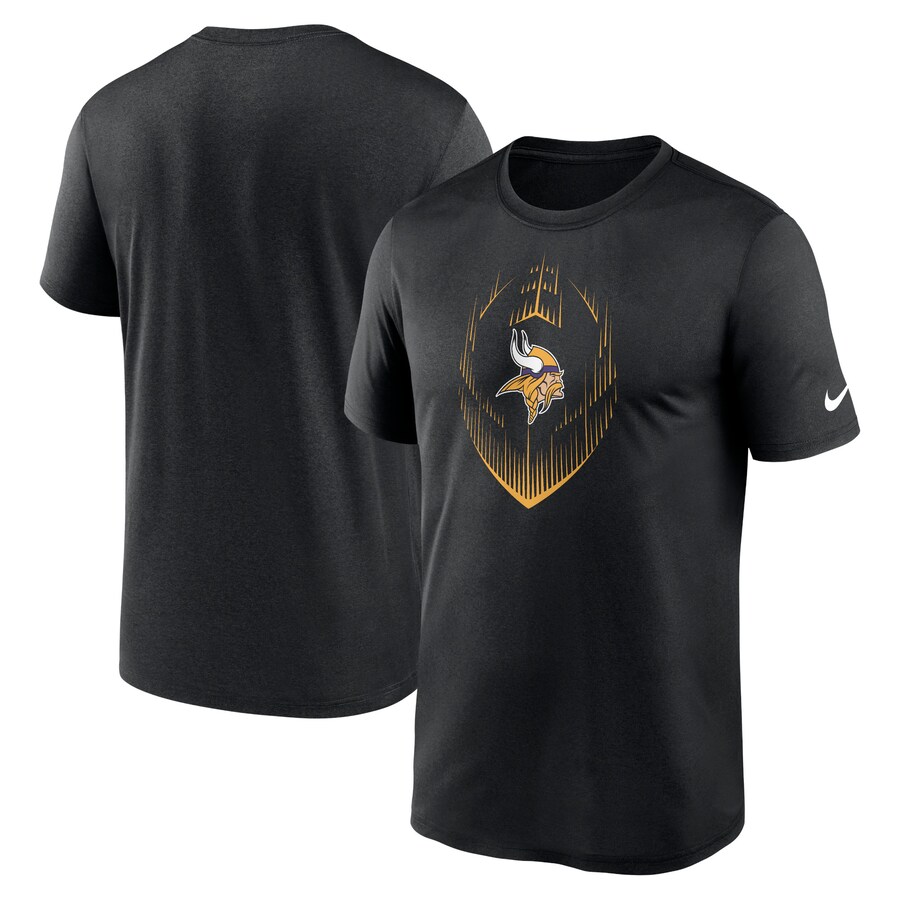 Men's Minnesota Vikings Nike Black Primetime Legend Icon Performance T-Shirt - Jersey
