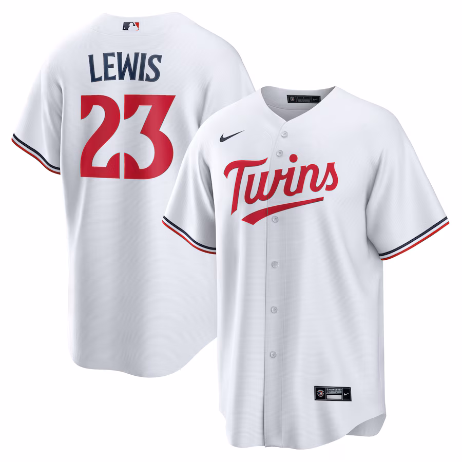 Men's Minnesota Twins Royce Lewis Nike White Replica Player Jersey - Jersey