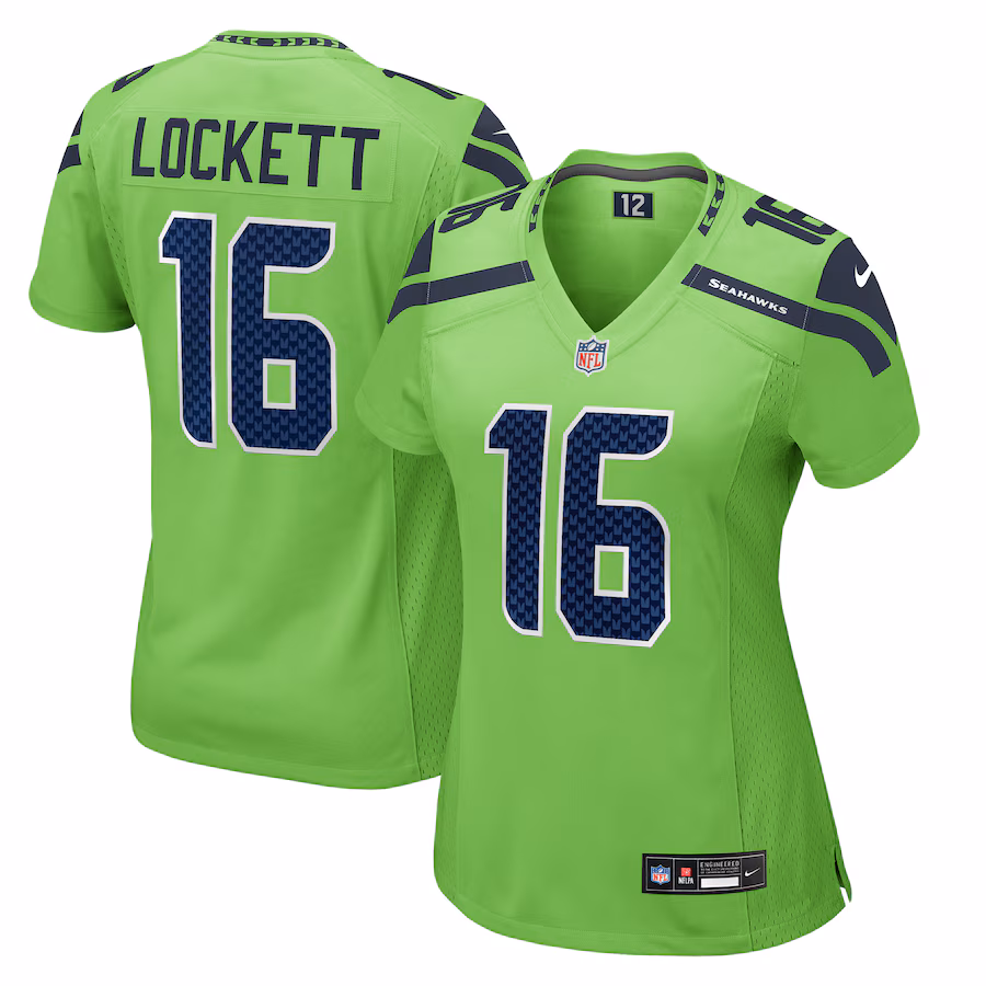 Women's Seattle Seahawks Tyler Lockett Nike Neon Green  Game Jersey - Jersey