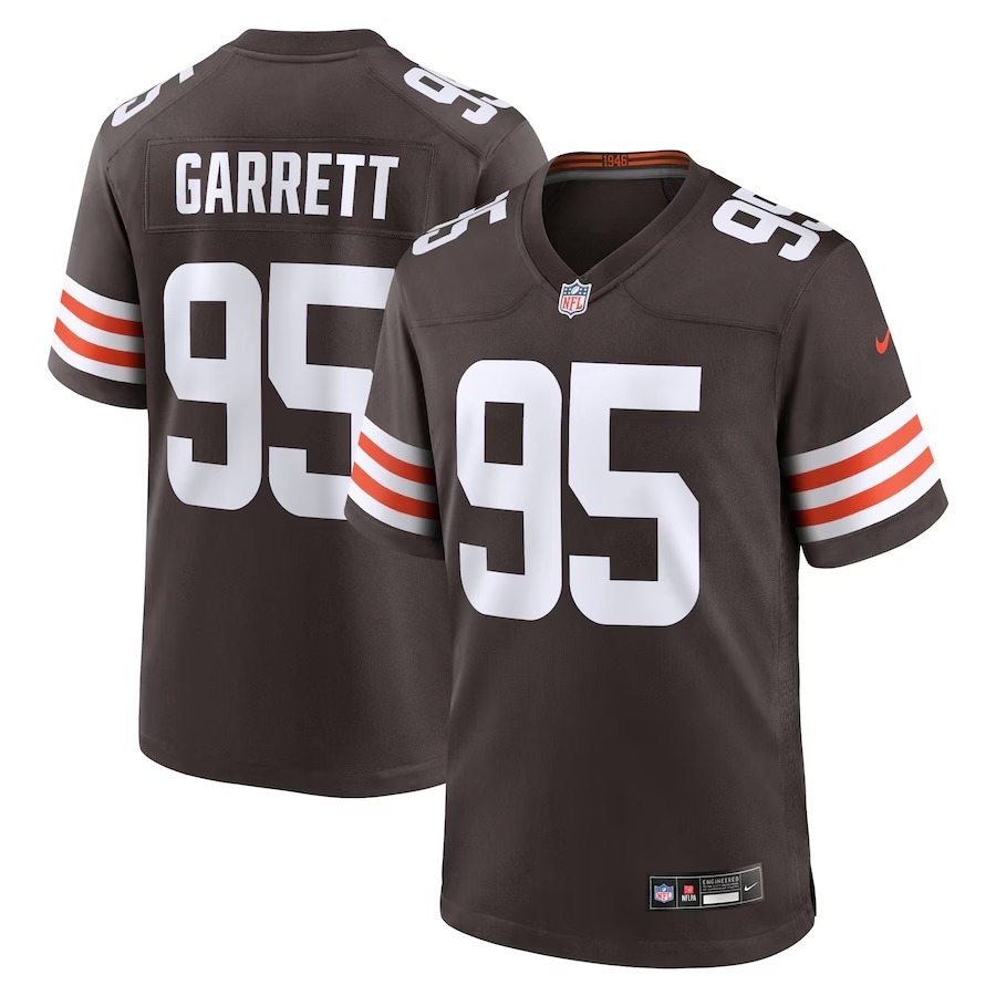 Men's Cleveland Browns Myles Garrett Nike Brown Team Game Jersey - Jersey