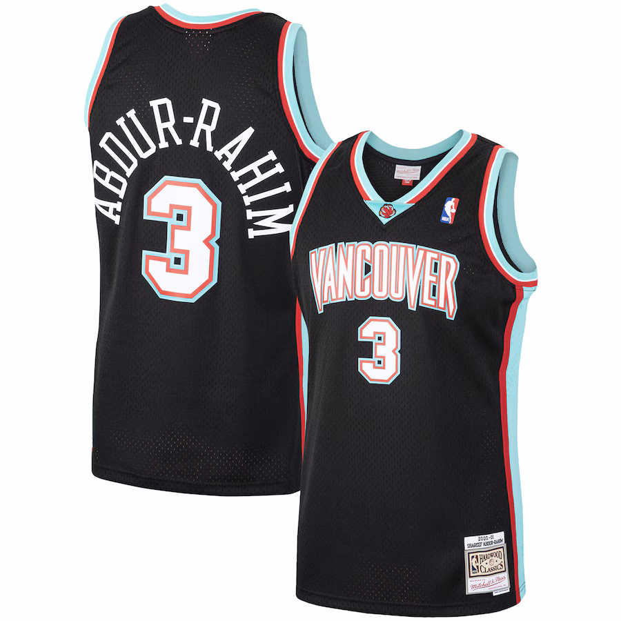 Men's Vancouver Grizzlies Shareef Abdur-Rahim Mitchell & Ness Black 2000/01 Hardwood Classics Swingman Jersey - Jersey