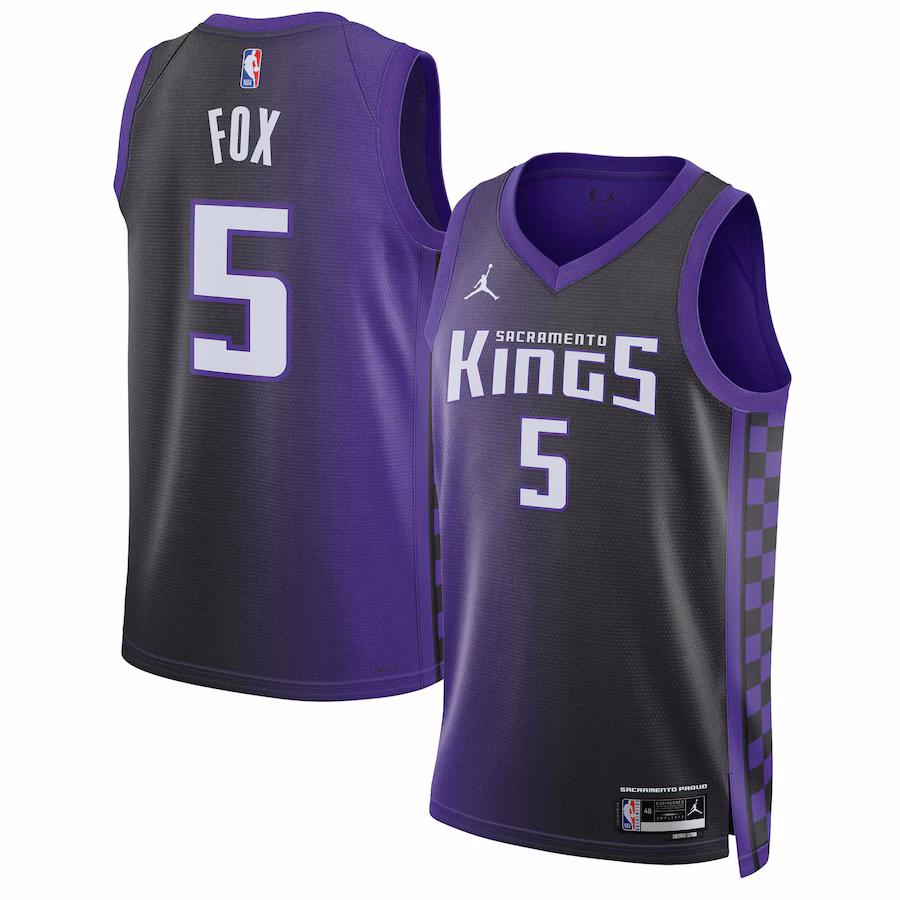 Unisex Sacramento Kings De'Aaron Fox Jordan Brand Purple Swingman Jersey - Statement Edition - Jersey