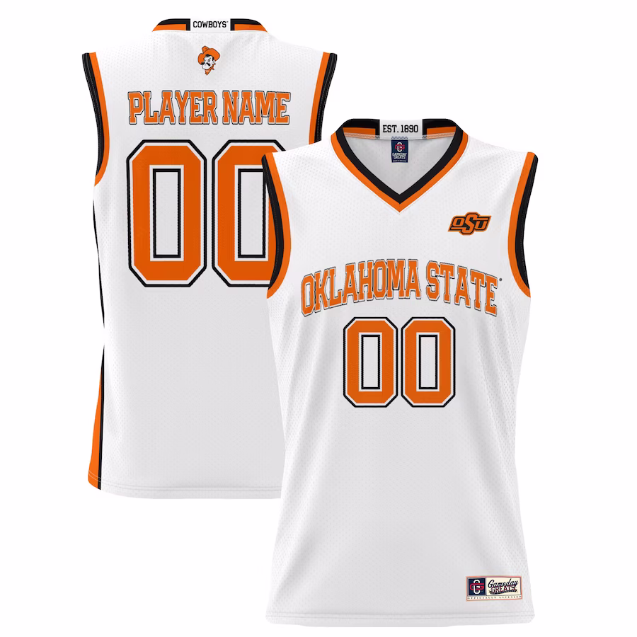 Oklahoma State Cowboys GameDay Greats Youth NIL Pick-A-Player Lightweight Basketball Jersey - White - Jersey