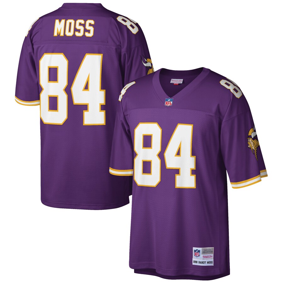 Men's Minnesota Vikings Randy Moss Mitchell & Ness Purple Retired Player Legacy Replica Jersey - Jersey