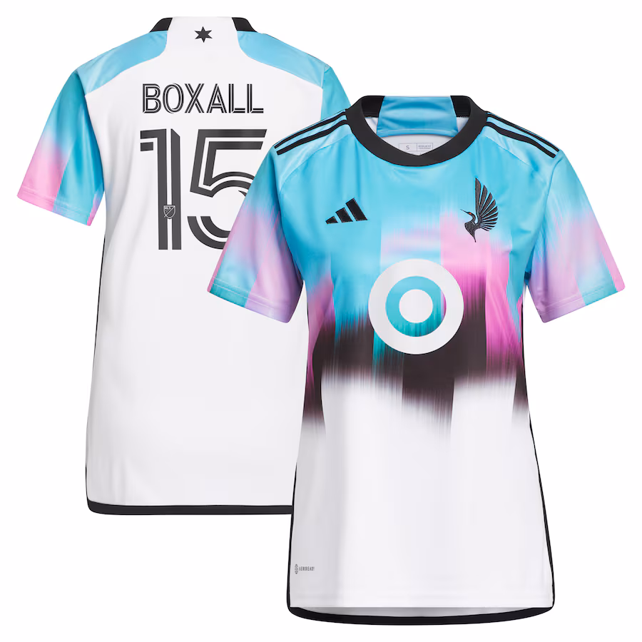 Women's Minnesota United FC Michael Boxall adidas White 2023 The Northern Lights Kit Replica Jersey - Jersey