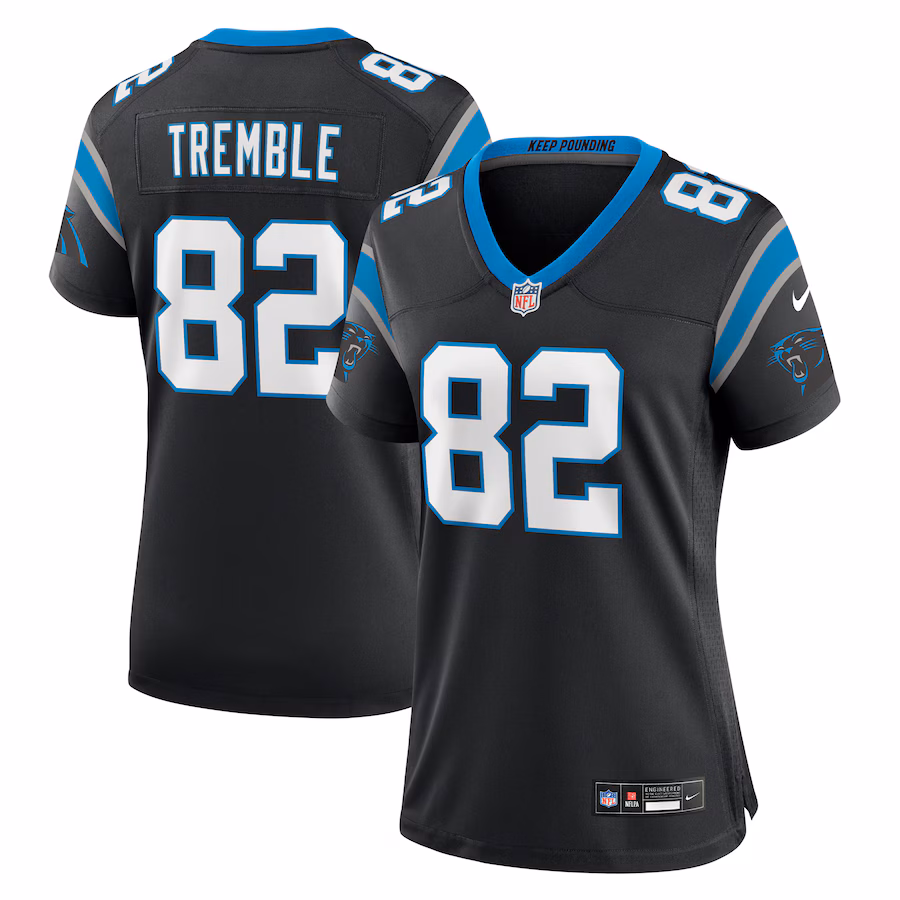 Women's Carolina Panthers Tommy Tremble Nike Black Team Game Jersey - Jersey