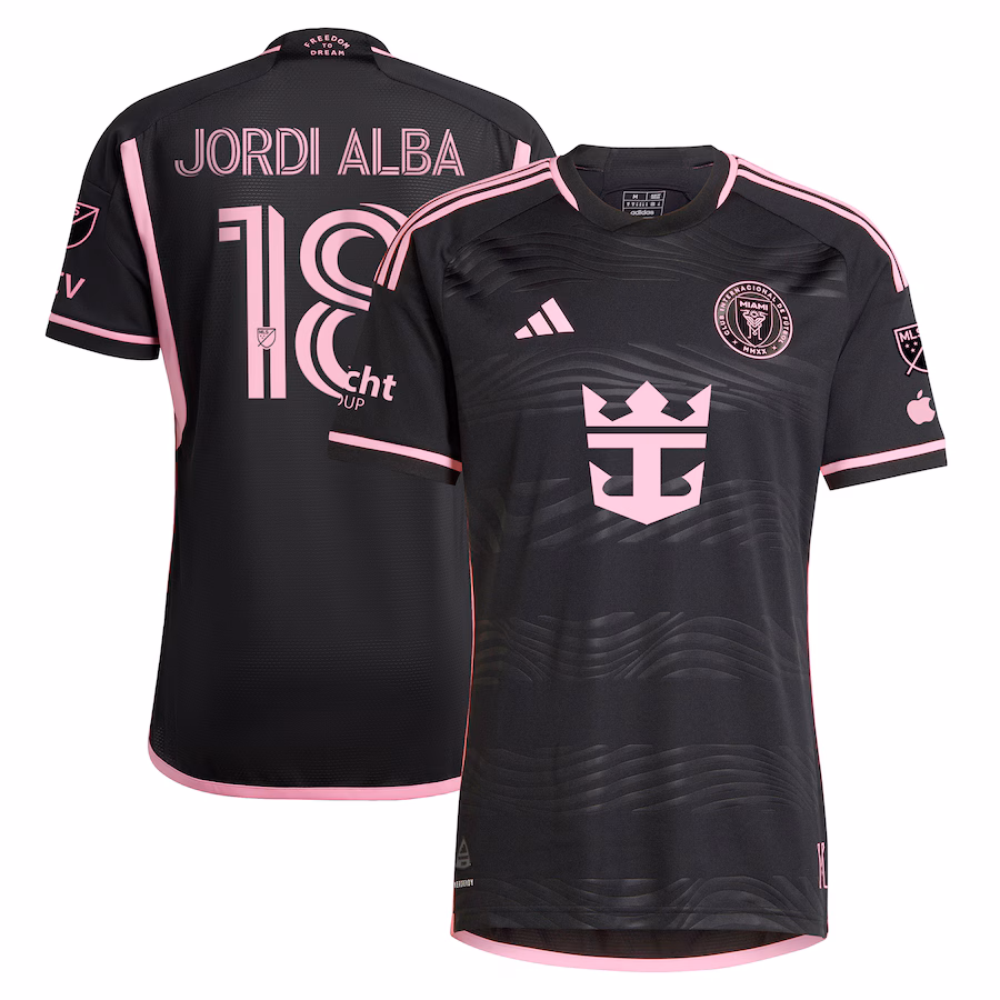 Men's Inter Miami CF Jordi Alba Ramos adidas Black 2024 La Noche Authentic Player Jersey - Jersey