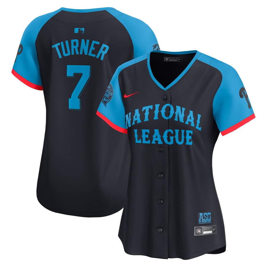 Women's National League Trea Turner Nike Navy 2024 MLB All-Star Game Limited Player Jersey - Jersey