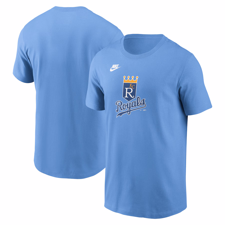 Men's Kansas City Royals Nike Light Blue Cooperstown Collection Team Logo T-Shirt - Jersey