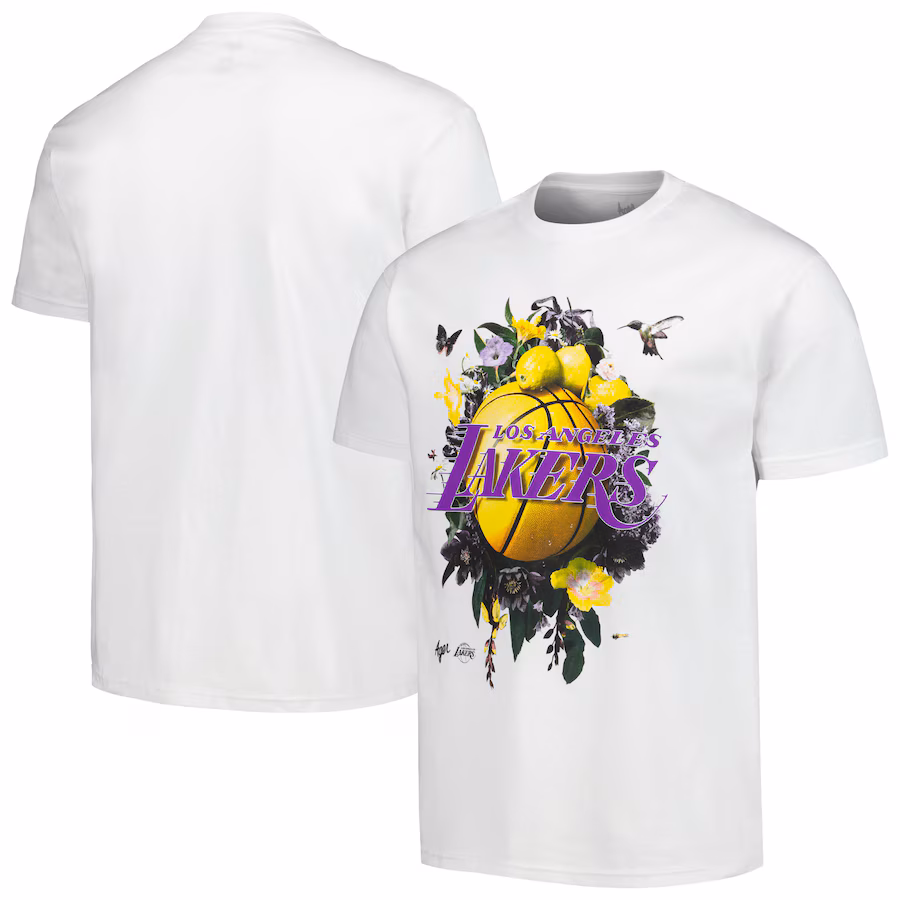 Unisex Los Angeles Lakers NBA x Kathy Ager Identify Artist Series White T-Shirt - Jersey