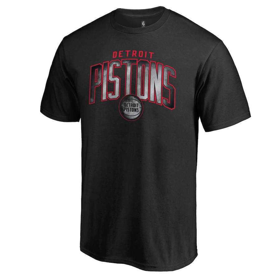Men's Detroit Pistons Black Arch Smoke T-Shirt - Jersey