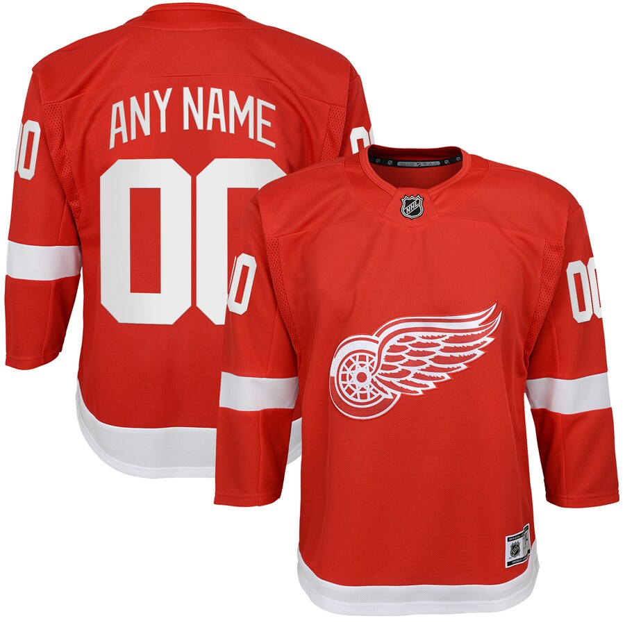 Youth Detroit Red Wings Red Home Custom Premier Jersey - Jersey