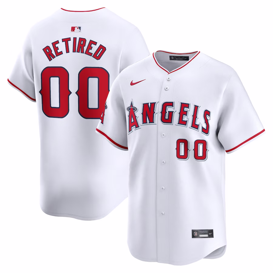 Men's Los Angeles Angels Nike White Home Limited Pick-A-Player Retired Roster Jersey - Jersey