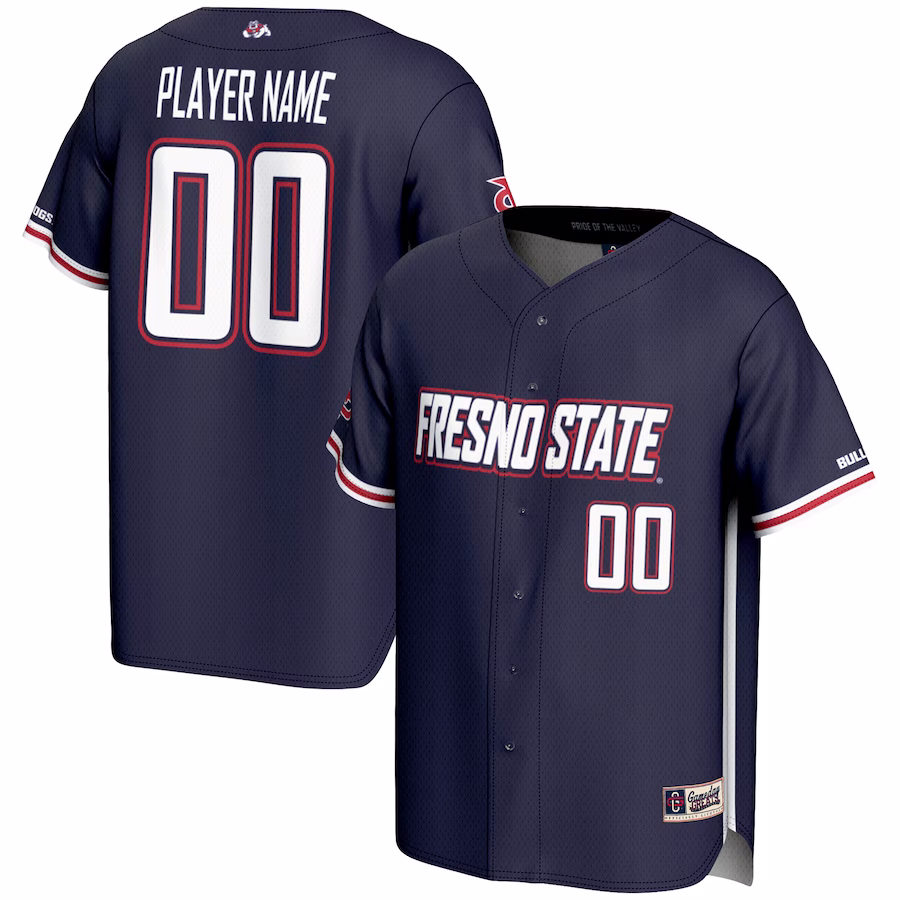 Fresno State Bulldogs GameDay Greats Youth NIL Pick-A-Player Lightweight Baseball Jersey - Navy - Jersey
