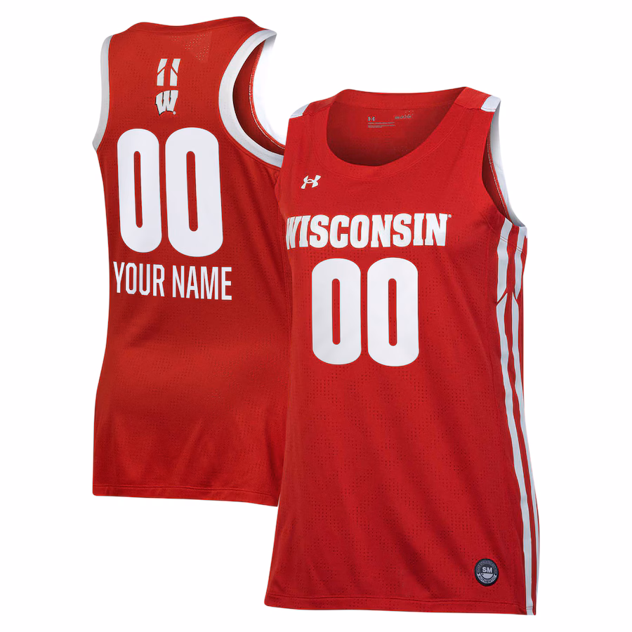 Wisconsin Badgers Under Armour Women's Custom Alternate Basketball Jersey - Red - Jersey