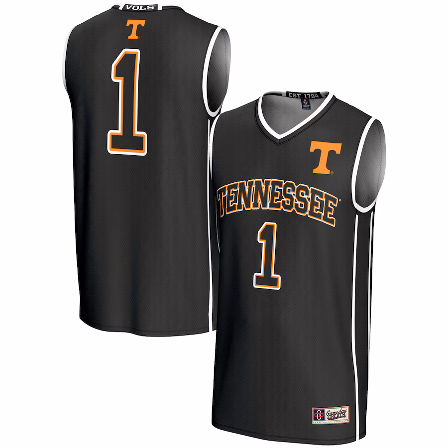 Youth GameDay Greats #1 Black Tennessee Volunteers Lightweight Basketball Jersey - Jersey