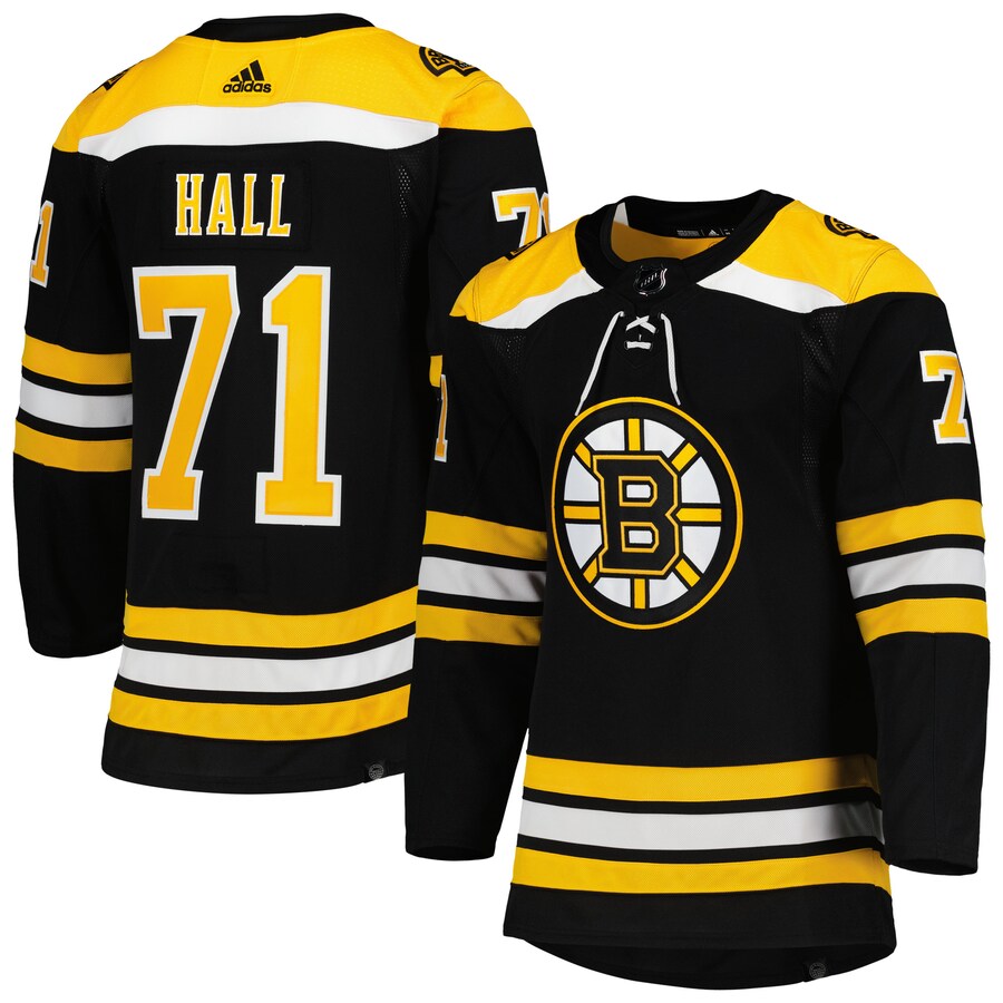 Men's Boston Bruins Taylor Hall adidas Black Home Primegreen Authentic Pro Player Jersey - Jersey