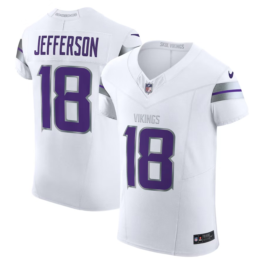 Men's Minnesota Vikings Justin Jefferson Nike White Alternate Vapor F.U.S.E. Elite Player Jersey - Jersey