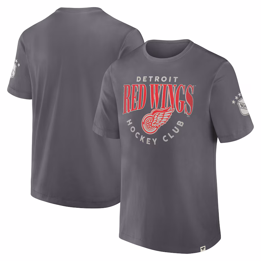 Men's Detroit Red Wings Fanatics Gray Decades Collection Made To Last T-Shirt - Jersey