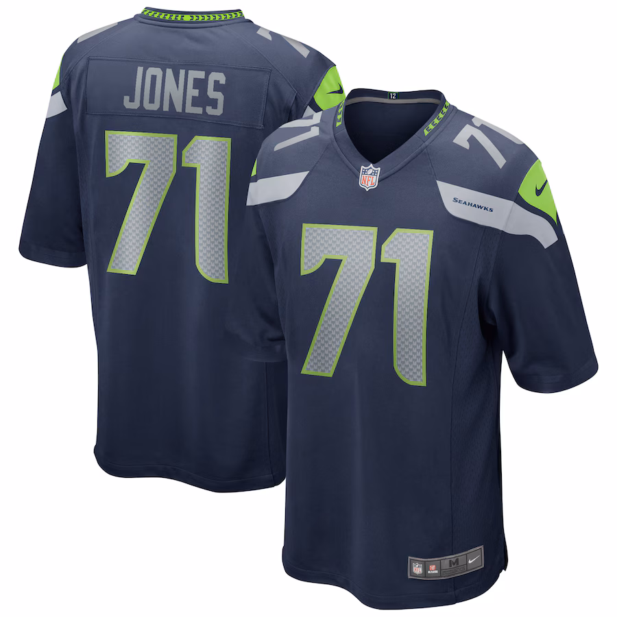 Men's Seattle Seahawks Walter Jones Nike College Navy Game Retired Player Jersey - Jersey