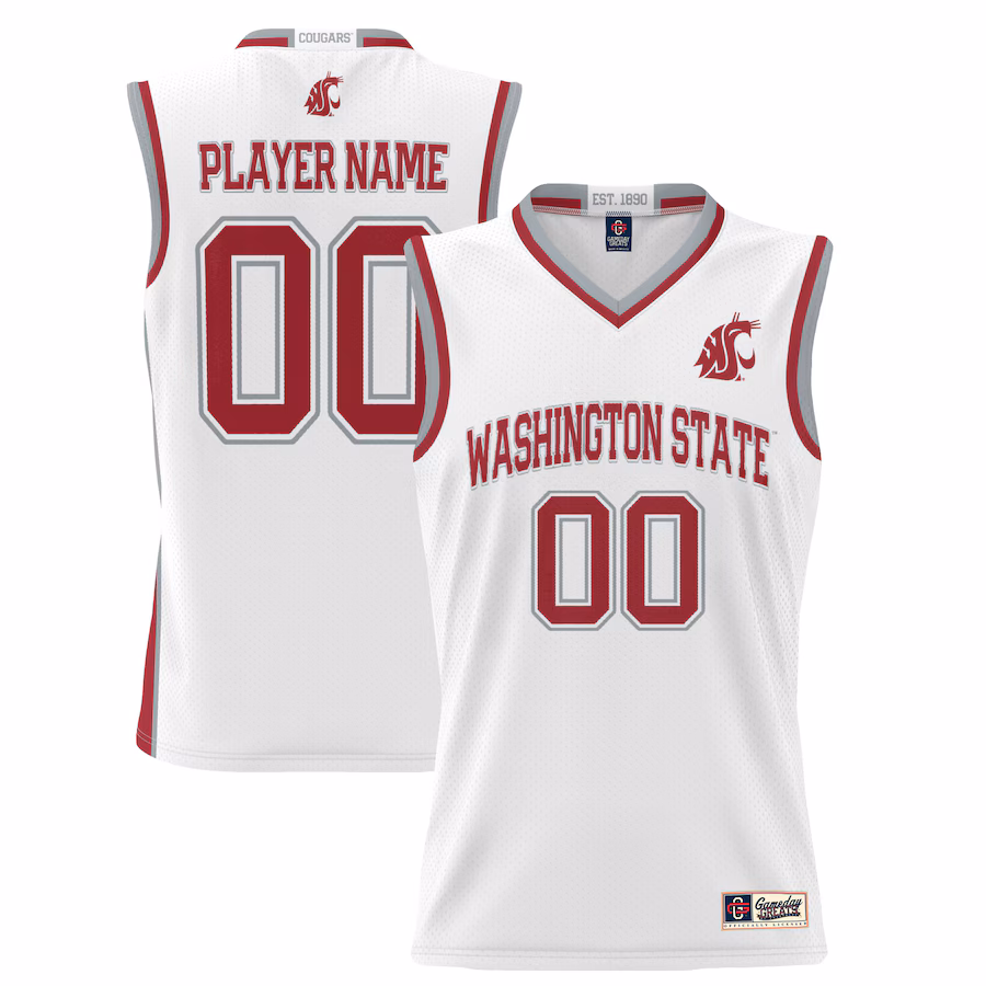 Washington State Cougars GameDay Greats Youth NIL Pick-A-Player Lightweight Basketball Jersey - White - Jersey