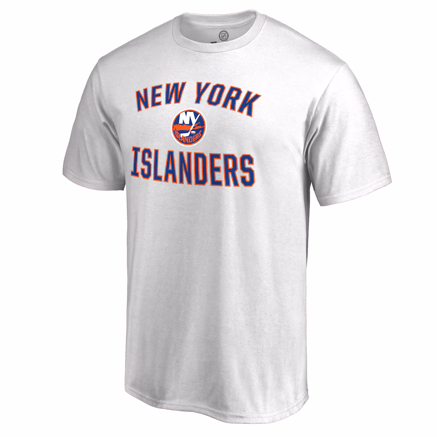 Men's New York Islanders Victory Arch White T-Shirt - Jersey