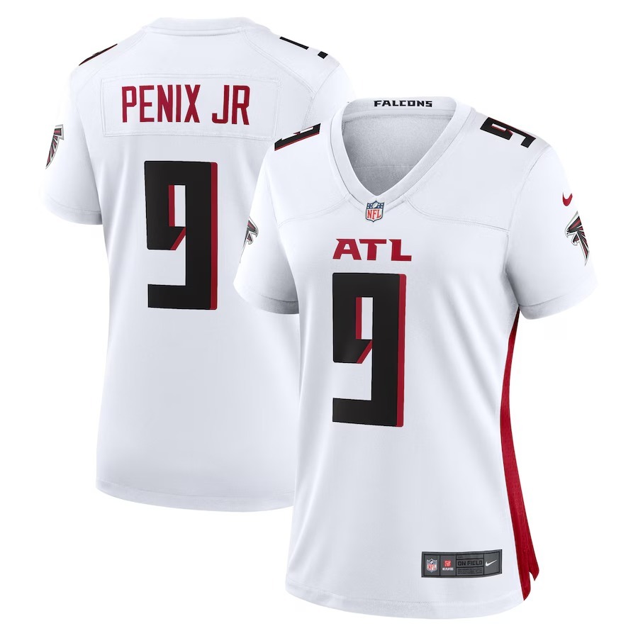 Women's Atlanta Falcons Michael Penix Jr. Nike  White Game Jersey - Jersey