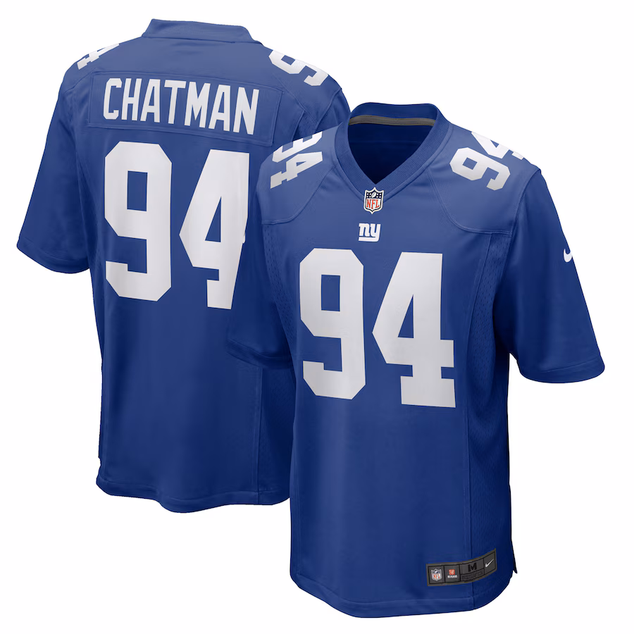 Men's New York Giants Elijah Chatman Nike Royal Team Game Jersey - Jersey