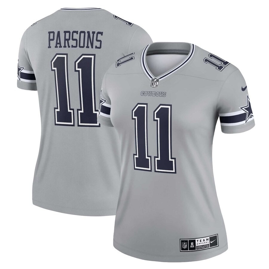Women's Dallas Cowboys Micah Parsons Nike Silver Inverted Legend Jersey - Jersey
