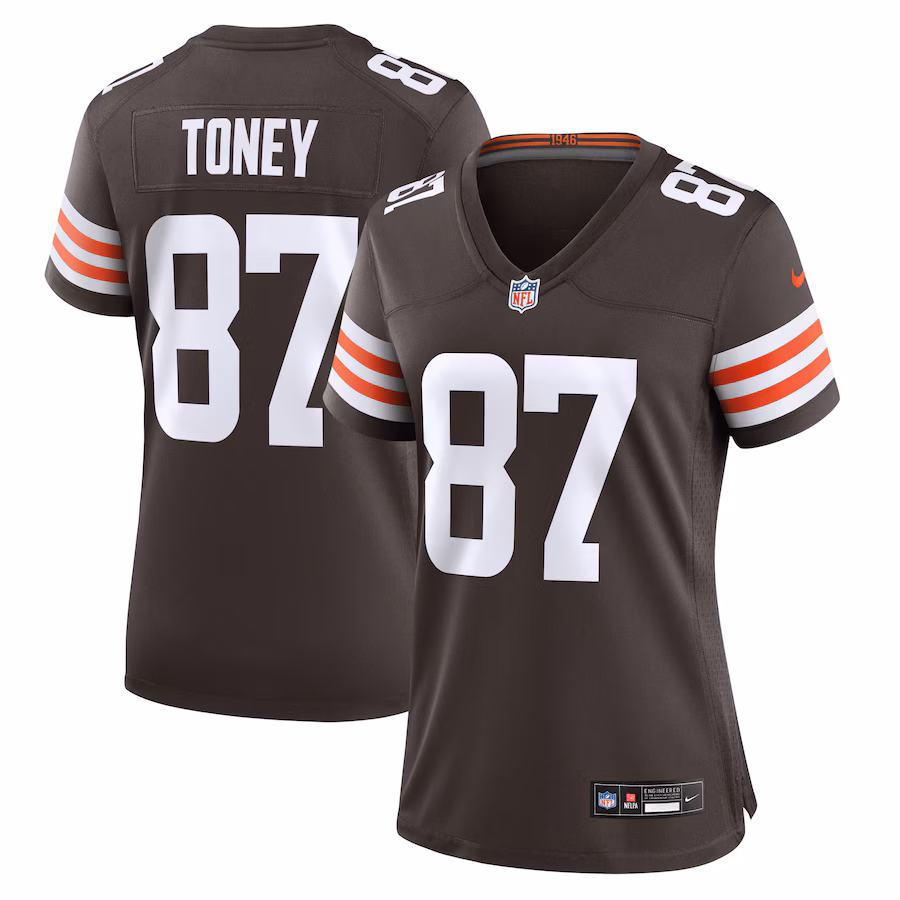 Women's Cleveland Browns Kadarius Toney Nike Brown Team Game Jersey - Jersey