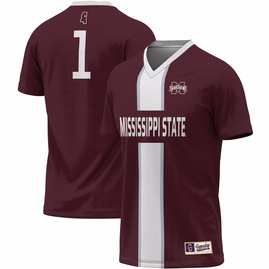 #1 Mississippi State Bulldogs ProSphere Unisex Lightweight Soccer Jersey - Maroon - Jersey