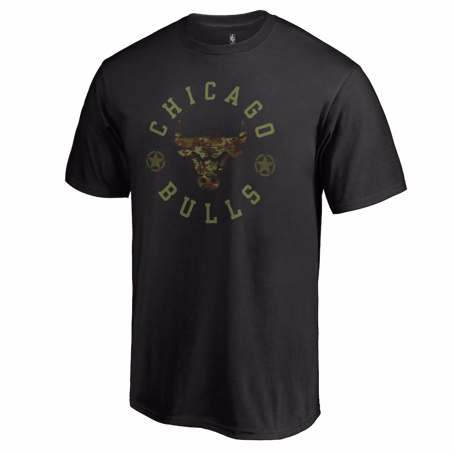 Men's Chicago Bulls Black Liberty T-Shirt - Jersey