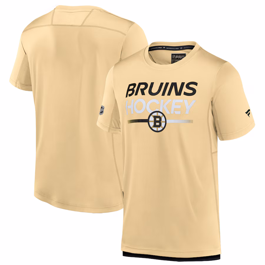 Men's Boston Bruins Fanatics Gold Tech T-Shirt - Jersey