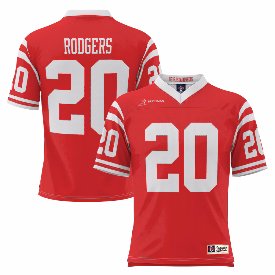 Youth GameDay Greats Johnny Rodgers Scarlet Nebraska Huskers Lightweight Fashion Heisman Jersey - Jersey