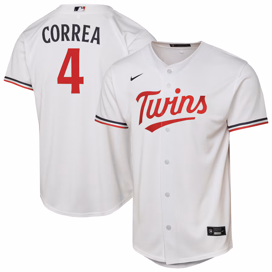 Youth Minnesota Twins Carlos Correa Nike White Home Replica Player Jersey - Jersey