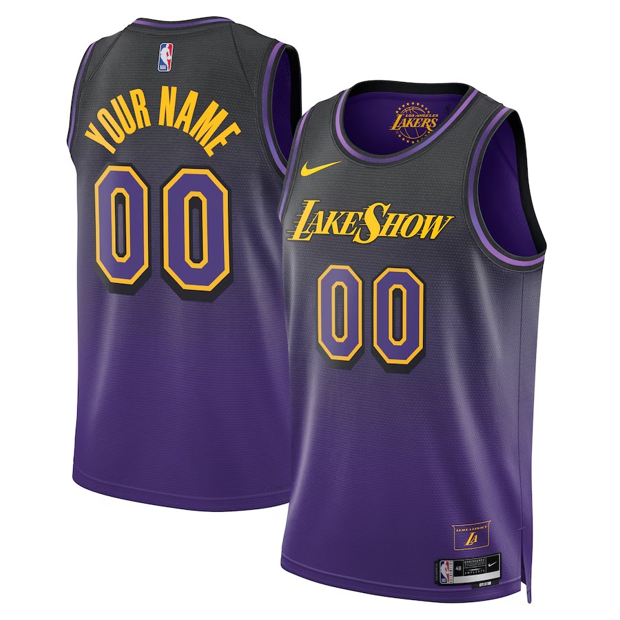 Unisex Los Angeles Lakers Nike Purple 2024/25 Custom Swingman Jersey - City Edition - Jersey