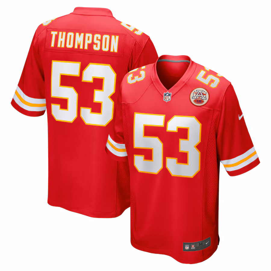 Men's Kansas City Chiefs BJ Thompson Nike Red Game Jersey - Jersey