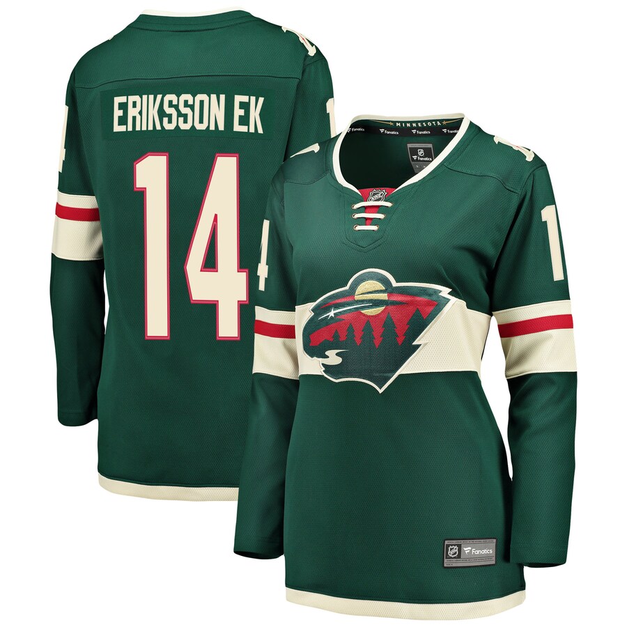 Women's Minnesota Wild Joel Eriksson Ek Fanatics Branded Green Breakaway Player Jersey - Jersey