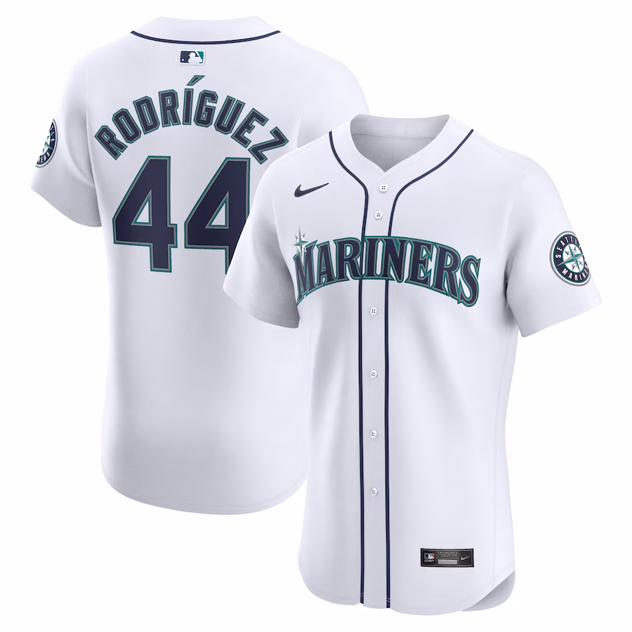 Men's Seattle Mariners Julio Rodríguez Nike White Home Elite Player Jersey - Jersey
