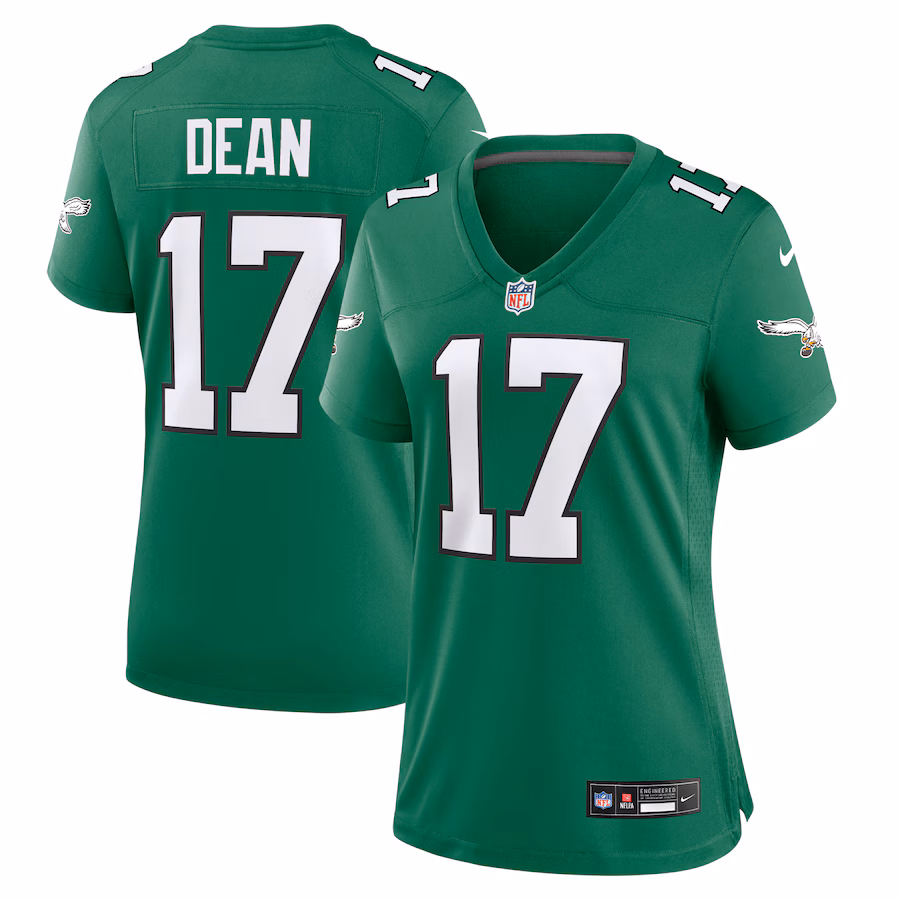 Women's Philadelphia Eagles Nakobe Dean Nike Kelly Green Alternate Game Jersey - Jersey