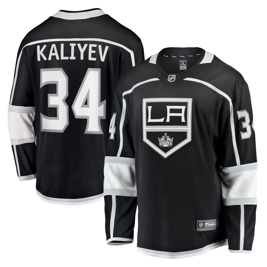 Men's Los Angeles Kings Arthur Kaliyev Fanatics Branded Black Home Breakaway Player Jersey - Jersey